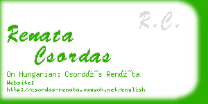 renata csordas business card
